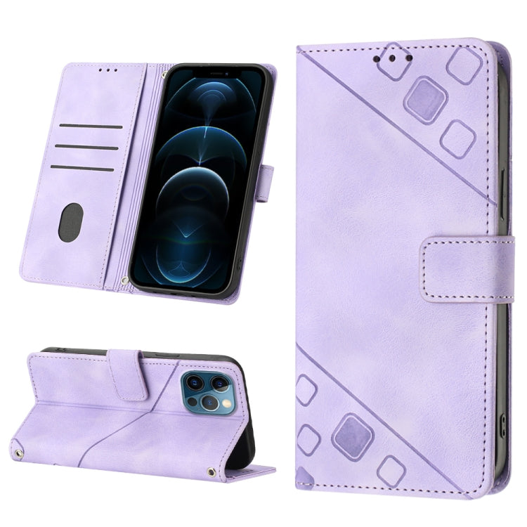 Skin-feel Embossed Leather Phone Case, For iPhone 12 / 12 Pro, For iPhone 12 Pro Max, For iPhone 11, For iPhone 11 Pro Max, For iPhone X / XS, For iPhone XR, For iPhone XS Max, For iPhone SE 2022 / 2020 / 7 / 8