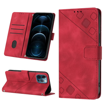 Skin-feel Embossed Leather Phone Case, For iPhone 12 / 12 Pro, For iPhone 12 Pro Max, For iPhone 11, For iPhone 11 Pro Max, For iPhone X / XS, For iPhone XR, For iPhone XS Max, For iPhone SE 2022 / 2020 / 7 / 8
