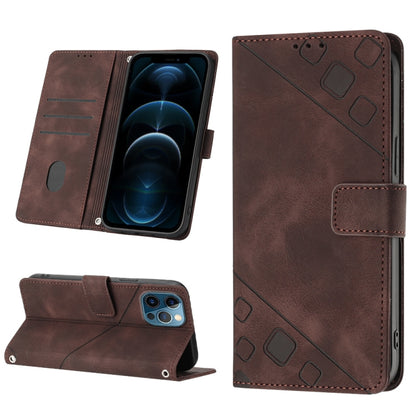 Skin-feel Embossed Leather Phone Case, For iPhone 12 / 12 Pro, For iPhone 12 Pro Max, For iPhone 11, For iPhone 11 Pro Max, For iPhone X / XS, For iPhone XR, For iPhone XS Max, For iPhone SE 2022 / 2020 / 7 / 8