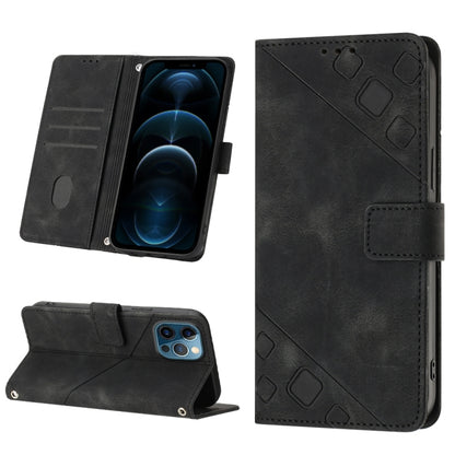 Skin-feel Embossed Leather Phone Case, For iPhone 12 / 12 Pro, For iPhone 12 Pro Max, For iPhone 11, For iPhone 11 Pro Max, For iPhone X / XS, For iPhone XR, For iPhone XS Max, For iPhone SE 2022 / 2020 / 7 / 8