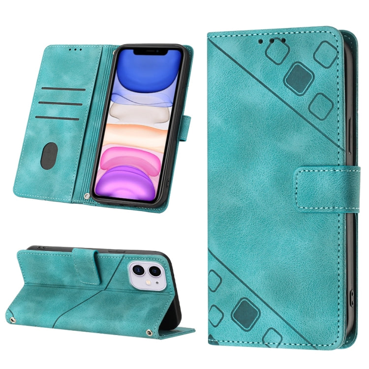 Skin-feel Embossed Leather Phone Case, For iPhone 12 / 12 Pro, For iPhone 12 Pro Max, For iPhone 11, For iPhone 11 Pro Max, For iPhone X / XS, For iPhone XR, For iPhone XS Max, For iPhone SE 2022 / 2020 / 7 / 8