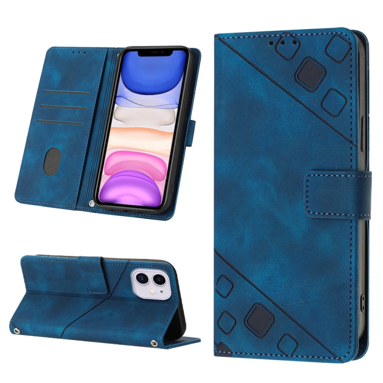 Skin-feel Embossed Leather Phone Case, For iPhone 12 / 12 Pro, For iPhone 12 Pro Max, For iPhone 11, For iPhone 11 Pro Max, For iPhone X / XS, For iPhone XR, For iPhone XS Max, For iPhone SE 2022 / 2020 / 7 / 8