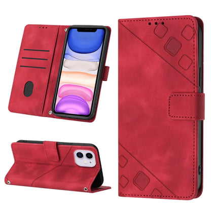 Skin-feel Embossed Leather Phone Case, For iPhone 12 / 12 Pro, For iPhone 12 Pro Max, For iPhone 11, For iPhone 11 Pro Max, For iPhone X / XS, For iPhone XR, For iPhone XS Max, For iPhone SE 2022 / 2020 / 7 / 8