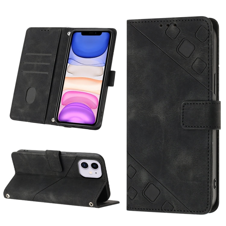 Skin-feel Embossed Leather Phone Case, For iPhone 12 / 12 Pro, For iPhone 12 Pro Max, For iPhone 11, For iPhone 11 Pro Max, For iPhone X / XS, For iPhone XR, For iPhone XS Max, For iPhone SE 2022 / 2020 / 7 / 8