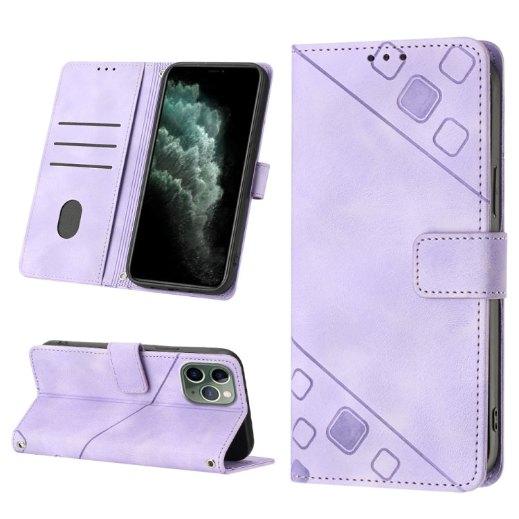 Skin-feel Embossed Leather Phone Case, For iPhone 12 / 12 Pro, For iPhone 12 Pro Max, For iPhone 11, For iPhone 11 Pro Max, For iPhone X / XS, For iPhone XR, For iPhone XS Max, For iPhone SE 2022 / 2020 / 7 / 8