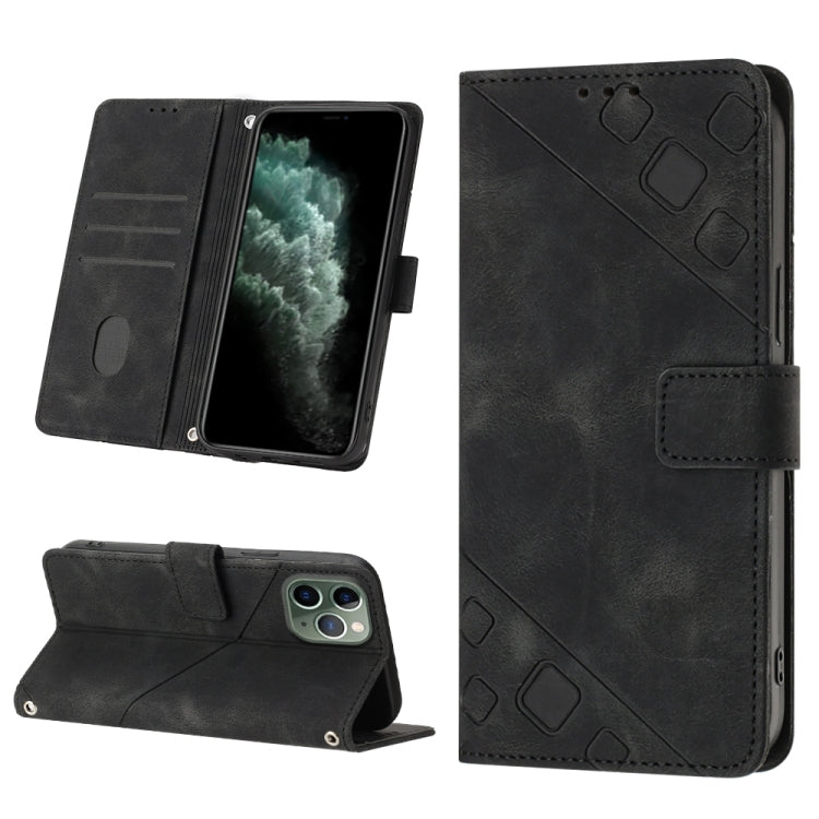 Skin-feel Embossed Leather Phone Case, For iPhone 12 / 12 Pro, For iPhone 12 Pro Max, For iPhone 11, For iPhone 11 Pro Max, For iPhone X / XS, For iPhone XR, For iPhone XS Max, For iPhone SE 2022 / 2020 / 7 / 8