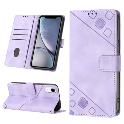 Skin-feel Embossed Leather Phone Case, For iPhone 12 / 12 Pro, For iPhone 12 Pro Max, For iPhone 11, For iPhone 11 Pro Max, For iPhone X / XS, For iPhone XR, For iPhone XS Max, For iPhone SE 2022 / 2020 / 7 / 8