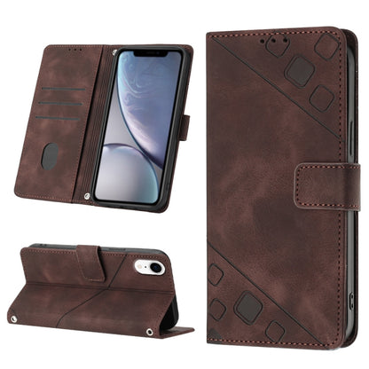Skin-feel Embossed Leather Phone Case, For iPhone 12 / 12 Pro, For iPhone 12 Pro Max, For iPhone 11, For iPhone 11 Pro Max, For iPhone X / XS, For iPhone XR, For iPhone XS Max, For iPhone SE 2022 / 2020 / 7 / 8