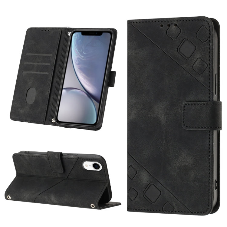 Skin-feel Embossed Leather Phone Case, For iPhone 12 / 12 Pro, For iPhone 12 Pro Max, For iPhone 11, For iPhone 11 Pro Max, For iPhone X / XS, For iPhone XR, For iPhone XS Max, For iPhone SE 2022 / 2020 / 7 / 8