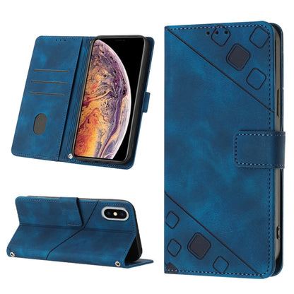 Skin-feel Embossed Leather Phone Case, For iPhone 12 / 12 Pro, For iPhone 12 Pro Max, For iPhone 11, For iPhone 11 Pro Max, For iPhone X / XS, For iPhone XR, For iPhone XS Max, For iPhone SE 2022 / 2020 / 7 / 8