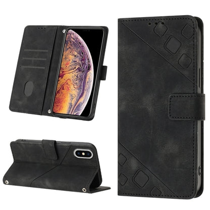 Skin-feel Embossed Leather Phone Case, For iPhone 12 / 12 Pro, For iPhone 12 Pro Max, For iPhone 11, For iPhone 11 Pro Max, For iPhone X / XS, For iPhone XR, For iPhone XS Max, For iPhone SE 2022 / 2020 / 7 / 8