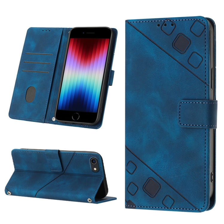 Skin-feel Embossed Leather Phone Case, For iPhone 12 / 12 Pro, For iPhone 12 Pro Max, For iPhone 11, For iPhone 11 Pro Max, For iPhone X / XS, For iPhone XR, For iPhone XS Max, For iPhone SE 2022 / 2020 / 7 / 8