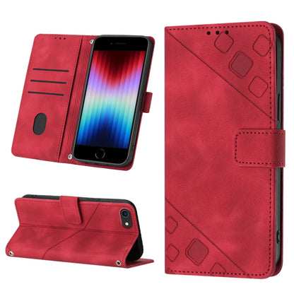 Skin-feel Embossed Leather Phone Case, For iPhone 12 / 12 Pro, For iPhone 12 Pro Max, For iPhone 11, For iPhone 11 Pro Max, For iPhone X / XS, For iPhone XR, For iPhone XS Max, For iPhone SE 2022 / 2020 / 7 / 8
