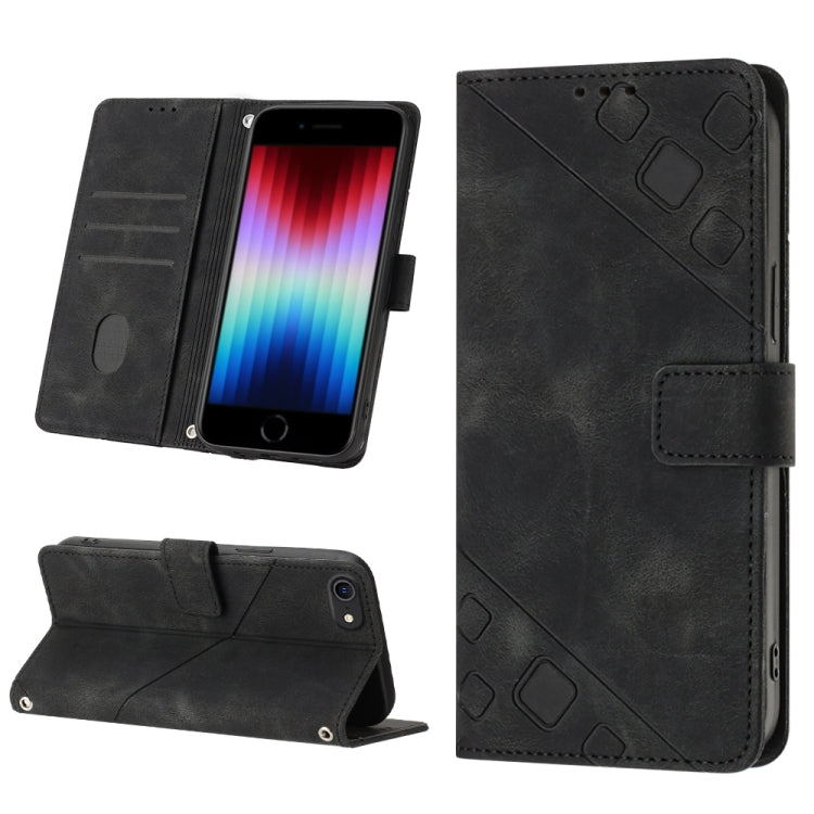 Skin-feel Embossed Leather Phone Case, For iPhone 12 / 12 Pro, For iPhone 12 Pro Max, For iPhone 11, For iPhone 11 Pro Max, For iPhone X / XS, For iPhone XR, For iPhone XS Max, For iPhone SE 2022 / 2020 / 7 / 8