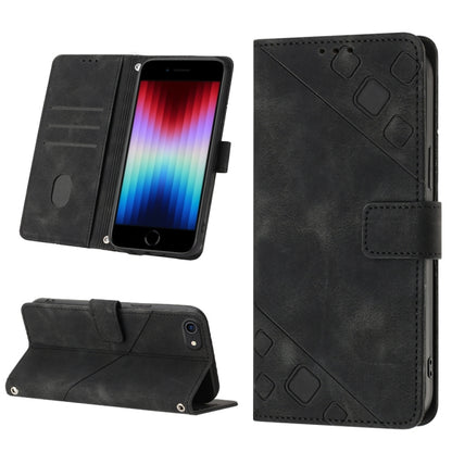 Skin-feel Embossed Leather Phone Case, For iPhone 12 / 12 Pro, For iPhone 12 Pro Max, For iPhone 11, For iPhone 11 Pro Max, For iPhone X / XS, For iPhone XR, For iPhone XS Max, For iPhone SE 2022 / 2020 / 7 / 8