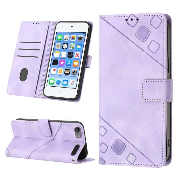 Skin-feel Embossed Leather Phone Case, For iPhone 7 Plus / 8 Plus / 6 Plus, For iPod Touch 7 / Touch 6, For iPhone 11 Pro
