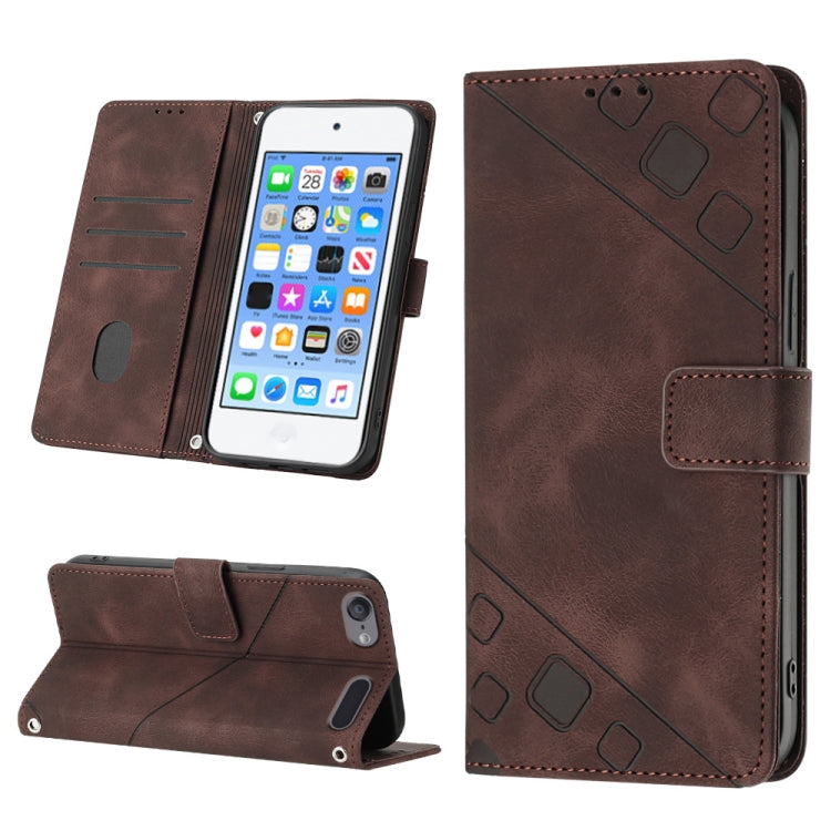 Skin-feel Embossed Leather Phone Case, For iPhone 7 Plus / 8 Plus / 6 Plus, For iPod Touch 7 / Touch 6, For iPhone 11 Pro