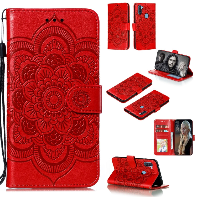 Mandala Embossing Pattern Horizontal Flip PU Leather Case with Holder & Card Slots & Walle & Lanyard, For Samsung Galaxy A11, For Samsung Galaxy A41, For Samsung Galaxy A70e, For Samsung Galaxy M31