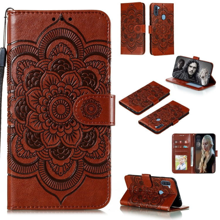 Mandala Embossing Pattern Horizontal Flip PU Leather Case with Holder & Card Slots & Walle & Lanyard, For Samsung Galaxy A11, For Samsung Galaxy A41, For Samsung Galaxy A70e, For Samsung Galaxy M31