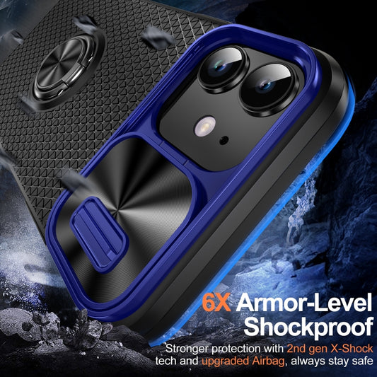 Sliding Camshield Armor Phone Case with Ring Holder, For iPhone 14, For iPhone 14 Plus, For iPhone 14 Pro, For iPhone 14 Pro Max, For iPhone 13, For iPhone 13 Pro, For iPhone 13 Pro Max, For iPhone 12, For iPhone 12 Pro, For iPhone 12 Pro Max          ...