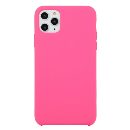 For iPhone 11 Solid Color Solid Silicone  Shockproof Case (Hibiscus Pink), For iPhone 11 Pro Max