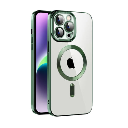 CD Texture Plating TPU MagSafe Phone Case with Lens Film, For iPhone 14, For iPhone 14 Plus, For iPhone 14 Pro, For iPhone 14 Pro Max, For iPhone 13, For iPhone 13 Pro