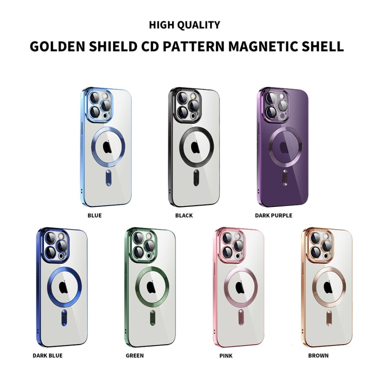 CD Texture Plating TPU MagSafe Phone Case with Lens Film, For iPhone 14, For iPhone 14 Plus, For iPhone 14 Pro, For iPhone 14 Pro Max, For iPhone 13, For iPhone 13 Pro