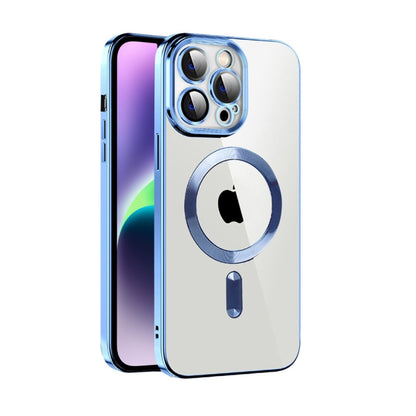 CD Texture Plating TPU MagSafe Phone Case with Lens Film, For iPhone 14, For iPhone 14 Plus, For iPhone 14 Pro, For iPhone 14 Pro Max, For iPhone 13, For iPhone 13 Pro