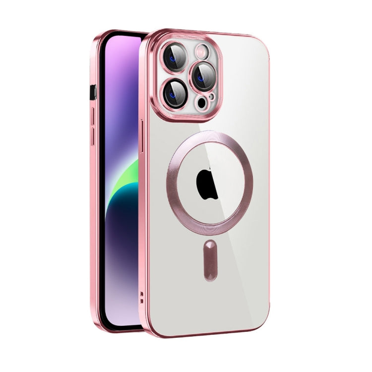 CD Texture Plating TPU MagSafe Phone Case with Lens Film, For iPhone 14, For iPhone 14 Plus, For iPhone 14 Pro, For iPhone 14 Pro Max, For iPhone 13, For iPhone 13 Pro