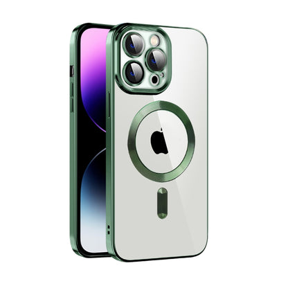 CD Texture Plating TPU MagSafe Phone Case with Lens Film, For iPhone 14, For iPhone 14 Plus, For iPhone 14 Pro, For iPhone 14 Pro Max, For iPhone 13, For iPhone 13 Pro