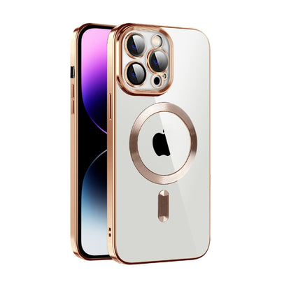 CD Texture Plating TPU MagSafe Phone Case with Lens Film, For iPhone 14, For iPhone 14 Plus, For iPhone 14 Pro, For iPhone 14 Pro Max, For iPhone 13, For iPhone 13 Pro