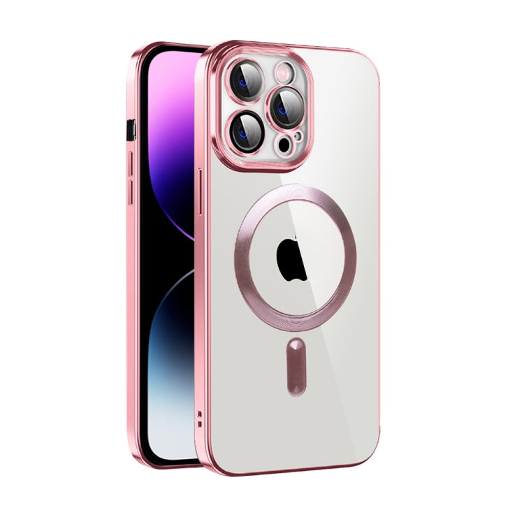 CD Texture Plating TPU MagSafe Phone Case with Lens Film, For iPhone 14, For iPhone 14 Plus, For iPhone 14 Pro, For iPhone 14 Pro Max, For iPhone 13, For iPhone 13 Pro