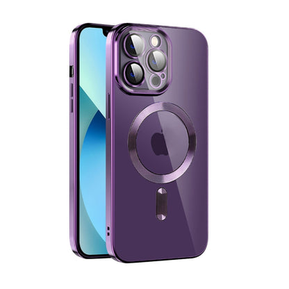 CD Texture Plating TPU MagSafe Phone Case with Lens Film, For iPhone 14, For iPhone 14 Plus, For iPhone 14 Pro, For iPhone 14 Pro Max, For iPhone 13, For iPhone 13 Pro
