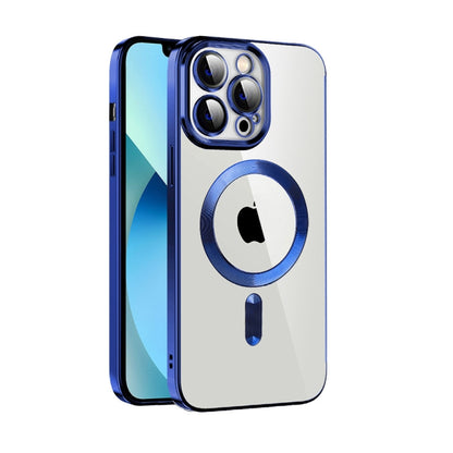 CD Texture Plating TPU MagSafe Phone Case with Lens Film, For iPhone 14, For iPhone 14 Plus, For iPhone 14 Pro, For iPhone 14 Pro Max, For iPhone 13, For iPhone 13 Pro