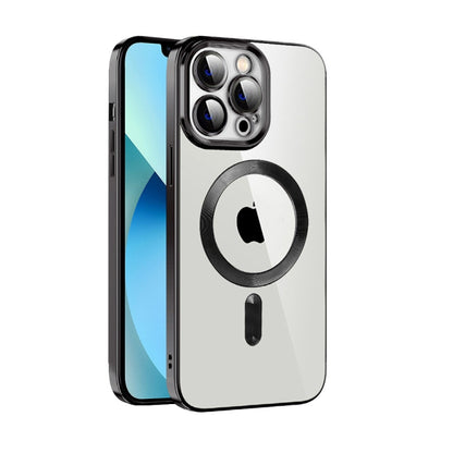 CD Texture Plating TPU MagSafe Phone Case with Lens Film, For iPhone 14, For iPhone 14 Plus, For iPhone 14 Pro, For iPhone 14 Pro Max, For iPhone 13, For iPhone 13 Pro