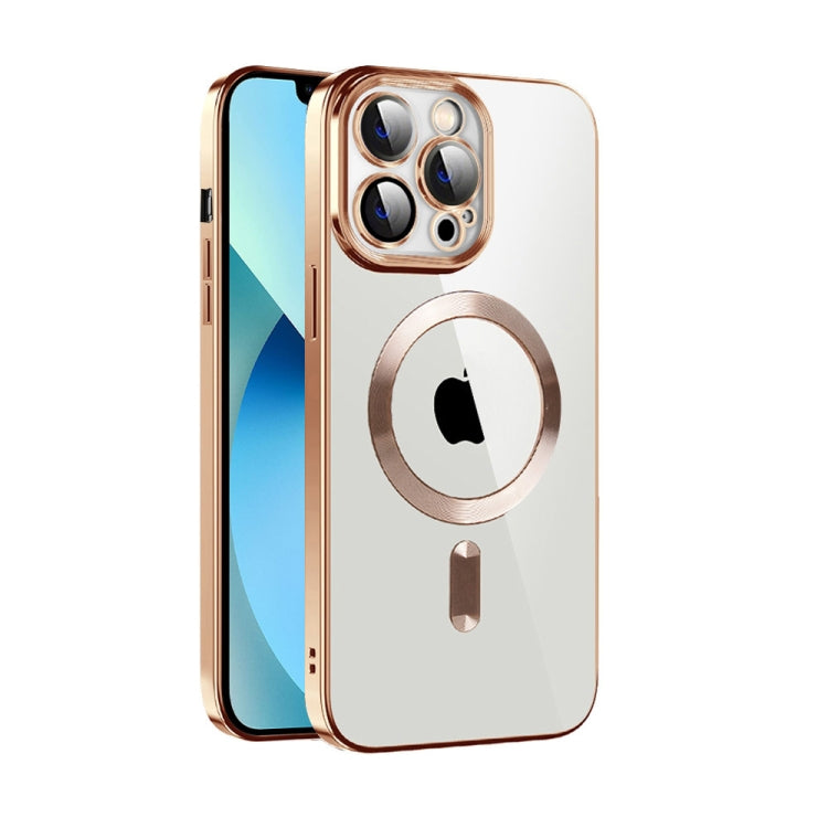 CD Texture Plating TPU MagSafe Phone Case with Lens Film, For iPhone 14, For iPhone 14 Plus, For iPhone 14 Pro, For iPhone 14 Pro Max, For iPhone 13, For iPhone 13 Pro