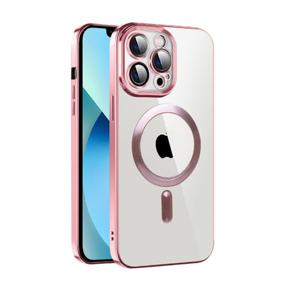 CD Texture Plating TPU MagSafe Phone Case with Lens Film, For iPhone 13 Pro Max, For iPhone 12, For iPhone 12 Pro, For iPhone 12 Pro Max, For iPhone 11, For iPhone 11 Pro Max