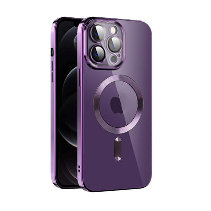CD Texture Plating TPU MagSafe Phone Case with Lens Film, For iPhone 13 Pro Max, For iPhone 12, For iPhone 12 Pro, For iPhone 12 Pro Max, For iPhone 11, For iPhone 11 Pro Max