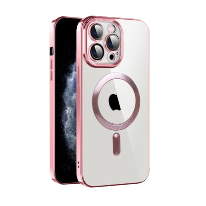 CD Texture Plating TPU MagSafe Phone Case with Lens Film, For iPhone 13 Pro Max, For iPhone 12, For iPhone 12 Pro, For iPhone 12 Pro Max, For iPhone 11, For iPhone 11 Pro Max