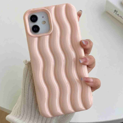 Varnishing 3D Water Wave Texture Phone Case, For iPhone 12 / 12 Pro, For iPhone 11 Pro Max, For iPhone 11
