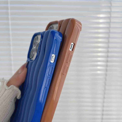 Varnishing 3D Water Wave Texture Phone Case, For iPhone 12 / 12 Pro, For iPhone 11 Pro Max, For iPhone 11