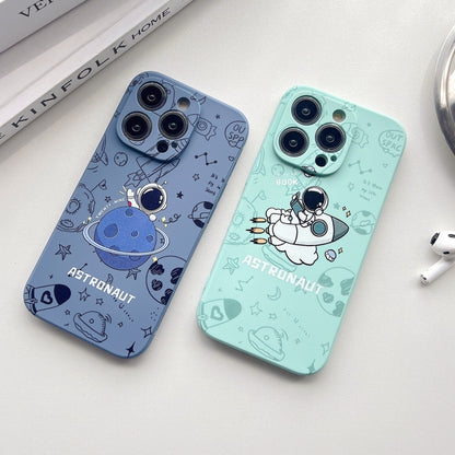Liquid Silicone Straight Side Phone Case, For iPhone SE 2022 / 2020 / 7 / 8, For iPhone X / XS, For iPhone XR, For iPhone XS Max, For iPhone 7 Plus / 8 Plus