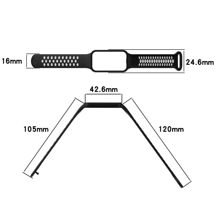 Loop Two-Color Breathable Silicone Watch Band, For Redmi Band 2