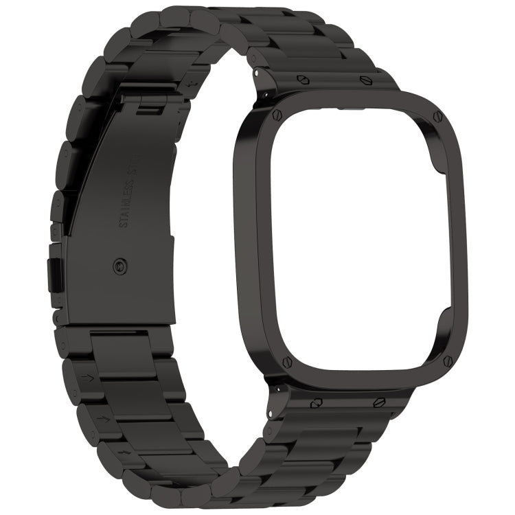 2 in 1 Three-bead Metal Watch Band with Watch Frame, For Xiaomi Redmi Watch 3 / Mi Watch Lite 3