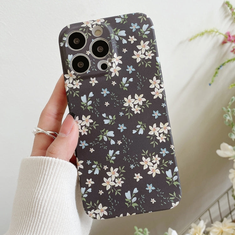 Water Sticker Flower Pattern PC Phone Case, For iPhone 14 Pro Max, For iPhone 14 Pro, For iPhone 14, For iPhone 14 Plus