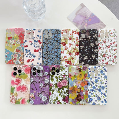 Water Sticker Flower Pattern PC Phone Case, For iPhone 14 Pro Max, For iPhone 14 Pro, For iPhone 14, For iPhone 14 Plus