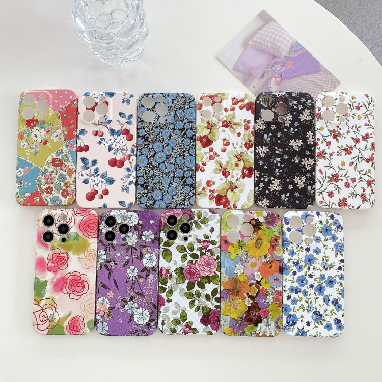 Water Sticker Flower Pattern PC Phone Case, For iPhone 13 Pro Max, For iPhone 13 Pro, For iPhone 13, For iPhone 13 mini