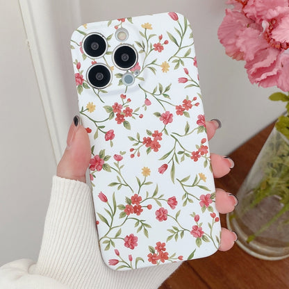 Water Sticker Flower Pattern PC Phone Case, For iPhone 13 Pro Max, For iPhone 13 Pro, For iPhone 13, For iPhone 13 mini