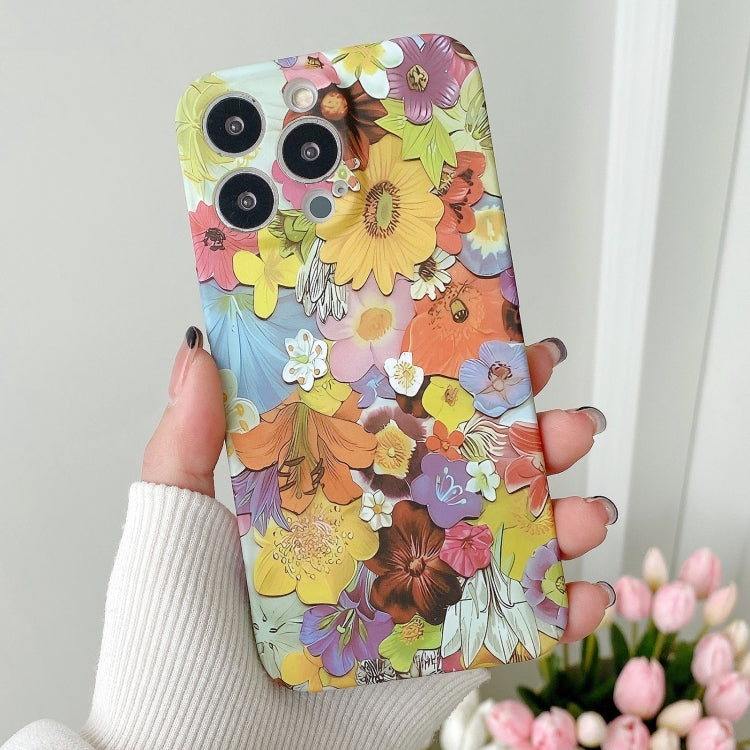 Water Sticker Flower Pattern PC Phone Case, For iPhone 12 Pro Max, For iPhone 12 Pro, For iPhone 12, For iPhone 12 mini