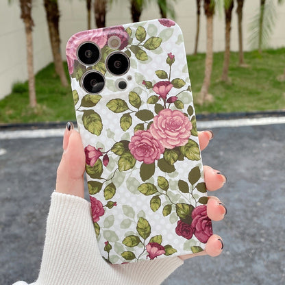 Water Sticker Flower Pattern PC Phone Case, For iPhone 12 Pro Max, For iPhone 12 Pro, For iPhone 12, For iPhone 12 mini
